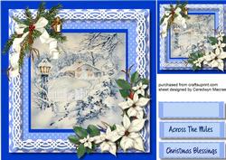 Lovely Christmas Scene in Blue