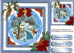 Lovely Christmas Scene with Deers 
