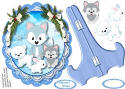 Plate and Stand , Artic Fox and Friends