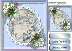 Beautiful Christmas Scene in Blue