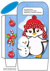Gift Bag, the Penguin and Snowman 