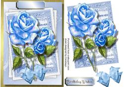 Lovely Blue Roses on Sheet Music