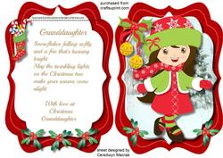 Tent Card , with Verse , Special Granddaughter