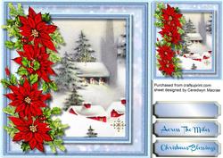 Beautiful Church in the Hills with Poinsettias 