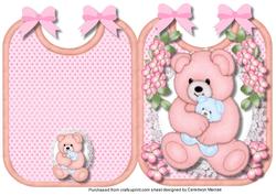 Print, Cut, and Fold, Pink Baby Bib