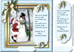 Christmas Greetings Brother with Verse