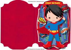 Print, Cut, and Fold, Birthday, Superboy
