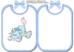 Incert Blue Baby Boy Bib