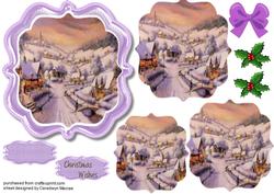 Lovely Lilac Topper with Scene in Pyramid , 1