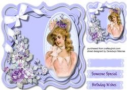 Beautiful Bracket Witha Vintage Hat Lady ,4