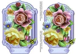Lovely Lilac Ornat Plaque and Roses 