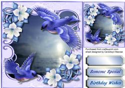 Blue Birds Over the Sea 