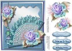 Beautiful Blue Rosesand Frosted Roses