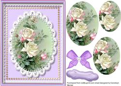 Beautiful White Roses in Pyramid ,6