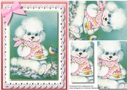 Lovely Poodle and Blue Bird ., Pyramid