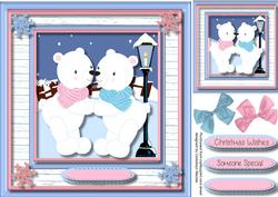 Lovely Kissing Christmas Bears