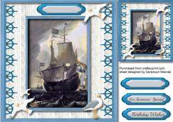 Beautiful Ship on the High Sea 3