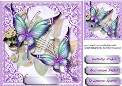 Lovely Lilac Butterflys and Muisic 