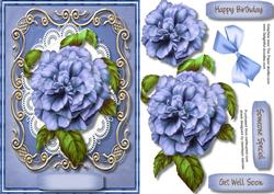 Beautiful Blue Dahalia