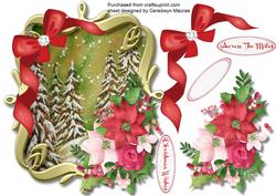 Lovely Gold Bracket with Festive Flowers 