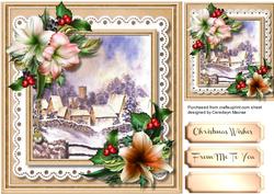 Beautiful Colswold Village in Winter Snow