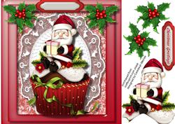Lovely Santa on a Cupcake 
