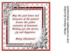Lovely Christmas Incert with Verse