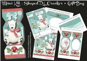 D.l. Mini Kit ,cracker Shaped Card Lovely Pola Bear