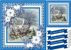 Beautiful Blue Christmas Scene