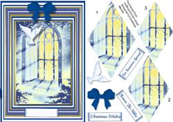Beautiful Church Window with Dove of Peace , Pyramid