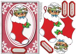 Cute Doggie in a Stocking