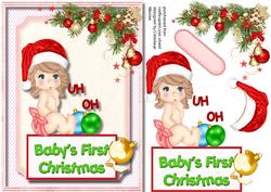 Lovely Baby Girls First Christmas