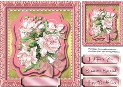 Beautiful French Roses in a Bracket 