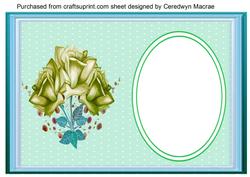 Lovely Light Green Floral Incert