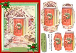Welcome Christmas Door , Bracket Pyramid