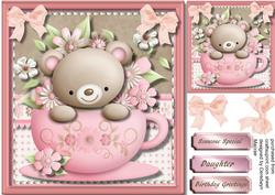 Snuggle Bear in a Tea Cup