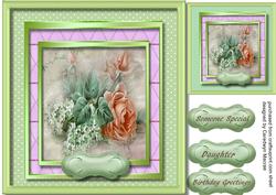 Stunning Apricot Rose with White Lilac 
