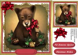 Lovely Christmas Bear Cub