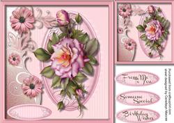 B9irthday Wishes with Pink Rose 