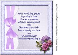 Beautiful Lilasc Incert with Verse