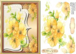 Beautiful Yellow Roses Ona Envelope Frame