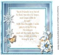 Lovely Incert with Verse Festive Florals
