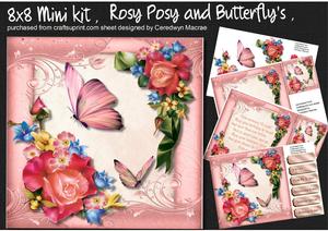 8x8 Mini Kit , Rosy Posy and Butterfly's 