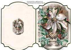 Print, Cut, and Fold, Festive Poinsettias