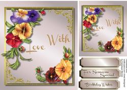 Beautiful Pansy's with Love