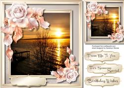 Stunning Roses and Sunset Scene
