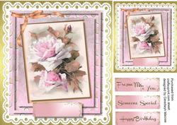 Lovely Vintage Rose on Lace