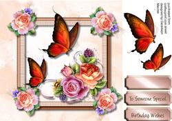English Roses with Fierce Butterfly's