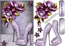 Lovely Polka Dot Shoes and Lilac Roses