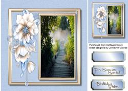 Stunning Roses in Blue and Craem